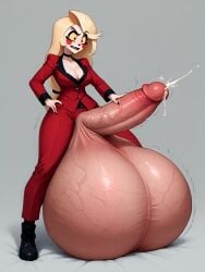 1futa ai_generated balls big_areola big_balls big_breasts big_cock big_penis big_testicles blonde_hair breasts charlie_morningstar_(hazbin_hotel) clothed clothing dickgirl erect erect_penis erection futa_only futanari futanurse hazbin_hotel huge_balls huge_breasts huge_cock huge_testicles intersex large_areolae large_balls large_breasts large_penis large_testicles light-skinned_futanari light_skin long_hair long_penis penis red_eyes scrotum solo solo_futa testicles uncensored veiny_penis