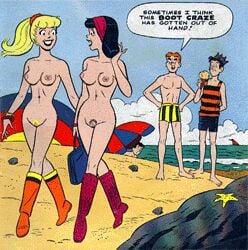 archie_andrews archie_comics beach betty_and_veronica betty_cooper breasts jughead_jones kentoons pussy veronica_lodge