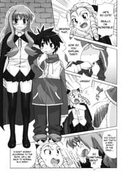 blush bow clothing comic louise louise_francoise_le_blanc_de_la_valliere montmorency saito_hiraga skirt stockings zero_no_tsukaima