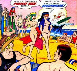 archie_andrews archie_comics betty_and_veronica betty_cooper breasts casual female human kentoons male pale_skin public pussy reggie_mantle veronica_lodge