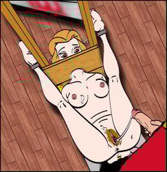 1boy 1girls after_rape after_sex beauty_and_the_beast_(1991_film) belle_(beauty_and_the_beast) blood bondage breasts col_kink cum cum_string disney disney_princess execution faceless_male female guillotine guillotine_(face_up) human imminent_death male nipples nude penis predicament_bondage princess pussy rape royalty smooth_skin snuff teen teenager what young