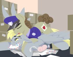 1boy 1futa animal_genitalia animal_penis balls cum cum_drip cumshot derpy_hooves dopey_hoof_(mlp) duo earth_pony equine equine_penis erection feral friendship_is_magic furry furry_only futanari futanari_penetrated futasub hands-free hat horse horsecock hoverrover intersex large_penis male male_on_futa male_penetrating maledom mammal my_little_pony nude orgasm pegasus penis pony rule_63 uniform wings zoophilia