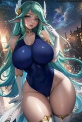 1girls ai_generated ass ass big_breasts breasts breasts_bigger_than_head curvy curvy_body curvy_female female female female_focus female_only green_eyes green_haor hair hourglass_figure huge_breasts human large_breasts league_of_legends lips ninfrock pale_skin pale_skinned_female riot_games skinny_waist slim_waist solo solo_female solo_focus soraka star_guardian_series star_guardian_soraka uncensored voluptuous voluptuous_female white_skin white_skinned_female