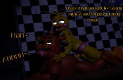 1boy 1futa 3d anal_orgasm angry_futa anthro camera_pov eyes_rolling_back five_nights_at_freddy's futa/male futa_on_male futanari hardcore looking_pleasured male male_moaning motion_blur pctoaster pleasured_male raped_by_futanari revenge robot_on_robot rough_anal tongue tongue_out toy_chica_(fnaf) toy_freddy_(fnaf)