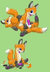 2boys balloon canine duo feral fox furry furry_only gay male male_only mammal penis pin pop rubber snuff testicles