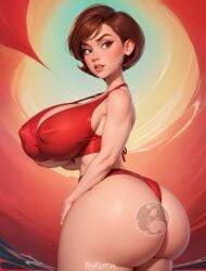 ai_generated ass bikini breasts butt_focus cute cute_face cute_male elygordan elygordanart gigantic_ass gigantic_belly gigantic_breasts gigantic_nipples helen_parr huge_balls huge_breasts huge_butt huge_nipples hugeboobs looking_at_viewer milf mommy patreon swimsuit the_incredibles the_incredibles_2