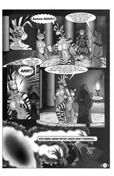 anthro bathing breasts clothed clothing comic english_text equine extro female magic mammal nexus nude page_3 spooo tina_(nexus) zebra zoomara_comics zoorama