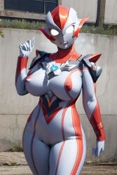 ai_generated alien alien_girl alien_humanoid breasts minato_asahi_(grigio) thick_thighs ultraman_(franchise) ultraman_r/b ultrawoman_grigio