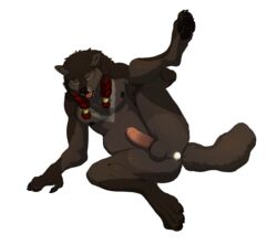 1boy alpha_channel anthro ass avernus_kinsley balls canine creepycoon egg egg_laying fur hair human_genitalia male male_only mammal nipples nude open_mouth penis plain_background solo transparent_background uncut were werewolf wolf