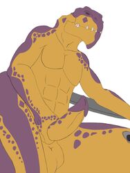 2014 alien balls chistori desann kowakian_monkey-lizard male male_only masturbation nude penis plain_background reptile scalie ser_(artist) solo star_wars video_games