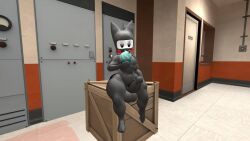 1boy 3d 3d_(artwork) full_body hrjj indoors kabalmystic male male_only mario_(series) ninji_(mario) nintendo no_humans penis sitting solo thick_thighs thighs veiny_penis