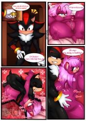 anus ass black_body breasts calling comic comic_page cum_in_mouth cum_in_pussy from_behind magenta_body mating_press naked nipples nude oral penis pink_hair pussy sex sex_from_behind shadow_the_hedgehog shiny_skin sonia_the_hedgehog sonic_(series) sonic_the_hedgehog_(series) sonic_underground suck vaginal_penetration veiny_penis