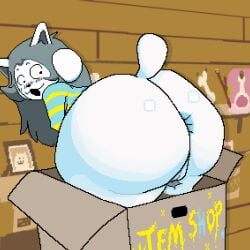 anus ass ass_focus asshole big_ass bubble_butt canine pixel_art pussy temmie_(undertale) undertale undertale_(series)