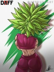 daffduffart dragon_ball_super dressed female female_focus female_only green_hair kefla legendary_super_saiyan super_saiyan super_saiyan_2 universe_6 universe_6/universe_7