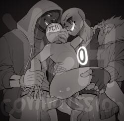 dust_sans human inkzy123 killer_sans killertale licking_lips monochrome penis penis_in_ass penis_in_pussy sans sans_au simple_background skeleton tagme tagme_(character) undertale:something_new undertale_au ych