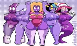 1futa 4girls amethyst_(steven_universe) anthro armpit_hair big_breasts bodily_fluids body_hair breasts bulge candy cartoon_network catty_(undertale) clothing dessert domestic_cat drooling empty_eyes felid feline felis female food food_creature futanari gem_(species) generation_1_pokemon genitals ghost group gynomorph hi_res huge_breasts intersex jynx legwear m&m's mammal mario_(series) mars_incorporated nintendo nude open_mouth paper_mario paper_mario:_the_thousand-year_door penis picking_nose pokemon pokemon_(species) pubes pussy saliva singlesalt spiral_eyes spirit steam steven_universe thigh_highs undertale_(series) vivian_(paper_mario)