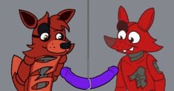 animated animatronic anthro canine crisis-omega dildo double_dildo duo eye_patch eyewear five_nights_at_freddy's fox foxy_(fnaf) machine male male_only male_solo mammal mechanical robot rope sex_toy tailwag