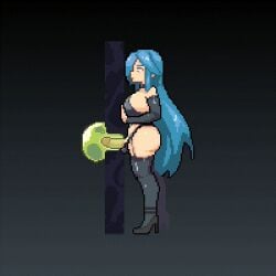 1futa ahe_gao animated artificial_vagina balls big_breasts blue_hair breasts city_of_secrets clothed clothing cum cum_inside ejaculation elbow_gloves emma_(city_of_secrets) futa_only futanari glory_hole gloves green_slime hands-free high_heels humanoid humanoid_penis improvised_sex_toy light-skinned_futanari light_skin living_fleshlight living_onahole living_sex_toy long_hair masturbation mostly_nude orgasm penis pixel_animation pixel_art pleasure_face pleasured rolling_eyes slime solo standing thedarklight thighhighs wall