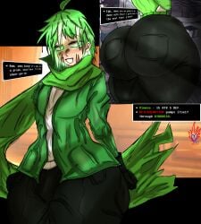 1boy 2d 2d_(artwork) ass ass_focus bottom_heavy effeminate english english_text femboy femboy_focus femboy_only femboy_solo feminine feminine_male front_view gay giant_ass glowing_eyes huge_ass huge_thighs large_ass male male_focus male_only massive_ass onomatopoeia parkretura scar scarf slim_waist solo solo_focus solo_male text thebushmenace thick_ass thick_thighs trenchcoat undertale_au vimono wide_hips