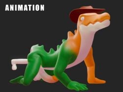 3d_(artwork) alligator alligatorid anal animated anthro crocodile crocodilian crocodylid digital_media_(artwork) gift glitch_productions gummigoo_(the_amazing_digital_circus) kruk male male_only male_penetrated reptile scalie solo the_amazing_digital_circus