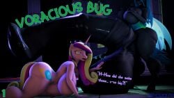 3d_(artwork) absurd_res anthro anthrofied arthropod balls big_balls big_breasts big_penis breasts changeling cryowolf9 dialogue digital_media_(artwork) english_text equid equine female friendship_is_magic ftg_crossgender fti_crossgender genitals gynomorph gynomorph/female hasbro hi_res horn huge_balls huge_cock hyper hyper_balls hyper_genitalia hyper_penis insect_wings intersex intersex/female mammal my_little_pony mythological_creature mythological_equine mythology penis princess_cadance_(mlp) queen_chrysalis_(mlp) rule_63 text unicorn wings