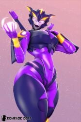 1girls airachnid big_breasts breasts busty cybertronian female female_only glowing_eyes komradederp looking_at_viewer pink_eyes purple_body purple_lipstick robot robot_girl robot_humanoid solo thick_thighs transformers transformers_prime trawert wine_glass