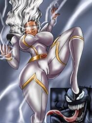 1girls big_breasts dark-skinned_female dark_skin female human male marvel marvel_comics monster ororo_munroe spider-man_(series) storm_(x-men) symbiote venom_(marvel) x-men x-men:_the_animated_series