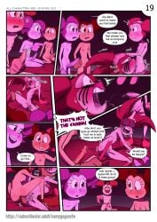 cartoon_network clitoris comic futanari gangbang gem gem_(species) gemsona group namygaga spinel_(steven_universe) steven_universe twintails yuri