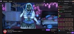 big_ass big_breasts livestream primebooba robot robot_girl spectators streaming thick thick_thighs twitch.tv warframe yareli_(warframe)