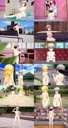 3d 4girls ass barefoot bed bedroom bench blonde_hair breasts butterfly casual censored_to_uncensored completely_nude completely_nude_female cutie_honey cutie_honey_(character) female female_only grey_hair hair_over_one_eye honey_kisaragi human koikatsu leaf long_hair mario_(series) milk_bottle multiple_girls navel newspaper nipples nude nude_female nudist pale_skin pool poster princess_rosalina public pussy restaurant retropunch rooftop short_hair super_mario_galaxy swimming_pool uzaki-chan_wa_asobitai! uzaki_hana