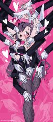 blush bunny_girl bunnygirl bunnysuit caress caressing caressing_belly caressing_face caressing_thigh drooling enjoying fondling groping hatsune_miku_(cosplay) heart-shaped_pupils holding_hands long_hair many_hands molestation original_character playboy_bunny playboy_outfit rabbit_girl rabbit_hole_(vocaloid) restrained talentlesshuman