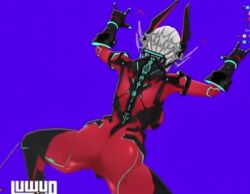 1girls bodysuit chat cyberpunk cyborg female hand_gesture huge_ass livestream presenting_ass spread_legs streaming tagme twitch virtual_youtuber vshojo vtuber white_hair zentreya zentreya_(cyborg)