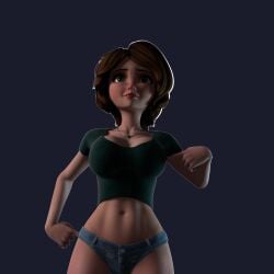 3d aunt aunt_cass big_ass big_breasts big_butt big_hero_6 big_thighs blender cass_hamada dress marvel mgsnak239 panties