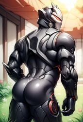 ai_generated armor armored_male ass ass_focus bara bara_ass big_ass big_butt big_penis fortnite fortnite:_battle_royale gay helmet humanoid inviting male male_focus male_only manly masculine masked offering_to_viewer omega_(fortnite) penis questionable round_ass round_butt showing_ass side_view solo solo_male standing thick_thighs unusual_eyes yaoi