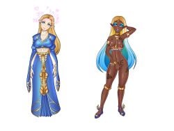 1girls absurdres bare_legs before_and_after bimbo bimbofication blonde_hair bottomless breasts breath_of_the_wild dark-skinned_female dark_skin dress drool ebonization elf elf_ears empty_eyes female_only femsub ganguro gyaru heart heart_eyes hylian jewelry legs light-skinned_female light_skin long_hair masturbation multicolored_hair nintendo nude open_clothes piercing princess princess_zelda symbol_in_eyes tattoo the_legend_of_zelda timeless_t timelesst2 topless zelda_(breath_of_the_wild)