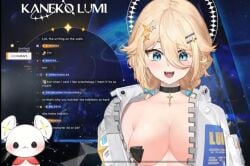 kaneko_lumi livestream phase_connect virtual_youtuber wardrobe_malfunction