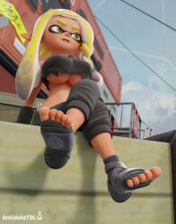 3d 3d_(artwork) antidotetrl big_breasts clothed clothing female female_only footwear handwear new_agent_3_(splatoon) nintendo no_bra pale_skin splatoon splatoon_3 splatoon_3:_return_of_the_mammalians underboob