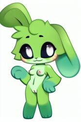 ai_generated breasts bunny critters_(poppy_playtime) furry_only green_body green_fur green_skin heuryus_(artist) hips hoppy_hopscotch hoppy_hopscotch_(poppy_playtime) no_humans poppy_playtime poppy_playtime_(chapter_3) pussy rabbit smiling_critters