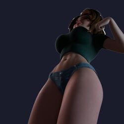 3d aunt aunt_cass big_ass big_breasts big_butt big_hero_6 big_thighs blender cass_hamada dress marvel mgsnak239 panties