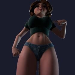 3d aunt aunt_cass big_ass big_breasts big_butt big_hero_6 big_thighs blender cass_hamada dress marvel mgsnak239 panties