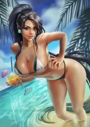 female ling_ying_wei neiakori riot_games sage_(valorant) solo swimwear valorant