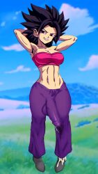 athletic_female big_ass big_breasts big_penis caulifla collage dragon_ball_super dragon_ball_z futa_only futanari leaking_cum muscular muscular_female tagme tagme_(artist)