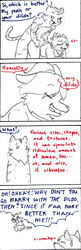 anthro biceps canine comic dialog feline humor male male_only mammal multiple_males occidentalis okami_wolf vrock wolf yaoi