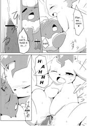 azuma_minatsu censored comic cum eeveelution female flareon fur kemono leafeon male nintendo penis pokemon pussy sex translated video_games