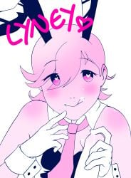 blowjob bunny_boy censored	 lyney_(genshin_impact) yaoi