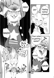 anal avian bird blush clothing comic eagle english_text furry furry_only gay harusuke japanese_text kemono lagomorph male mammal penis rabbit school shaking shivering size_difference sweat text tongue translated uniform