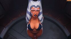 ahsoka_tano alien_girl big_breasts bikini curvy_figure high-angle_view smitty34 star_wars star_wars:_the_clone_wars togruta voluptuous