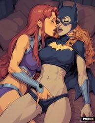 ai_generated barbara_gordon batgirl dc_comics starfire yuri