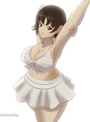 atlus breasts female female_only makoto_niijima persona persona_5 red_eyes solo swimsuit tagme xendrawsthings