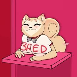 1girl 1girls animated anthro anthro_penetrated big_ass big_breasts blonde_fur breeding collar curly_tail furry glory_hole happy longer_than_10_seconds missionary_position onahole plap red_background shibashibs shorter_than_30_seconds sound tagme tail video voice_acted